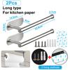 Stainless Steel Toilet Paper Towel Holder Adhesive Kitchen Paper Roll Rack Bathroom No Punch Wall Mount Tissue Dispenser Hanger