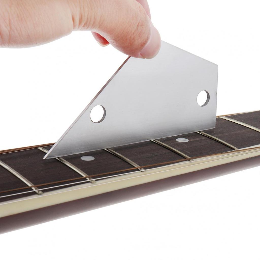 4 шт., набор инструментов для ремонта гитары с напильником для шлифования гитары, узкая двойная режущая кромка, выравнивающая линейка, защитные прокладки для ладов