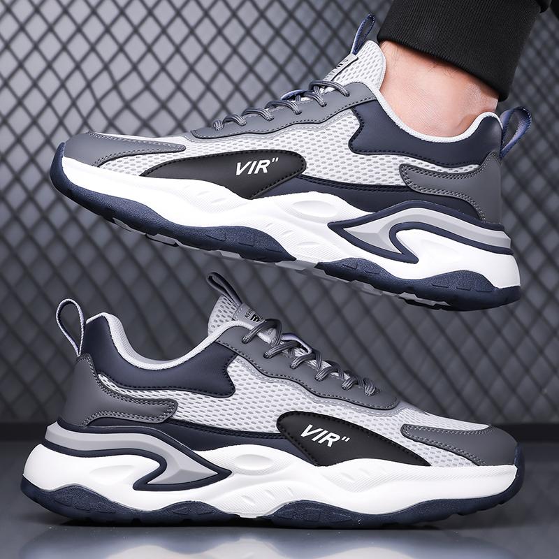 Men Multi Variant Sport Sneakers Mesh PU and Fleece Lined Shoes Sizes 38-46 for Walking Travel Training Commuting and Daily Wear