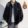 Corduroy Jacket Men'S Winter Fleece American Retro Tooling Jacket Hong Kong Style Casual Loose Top