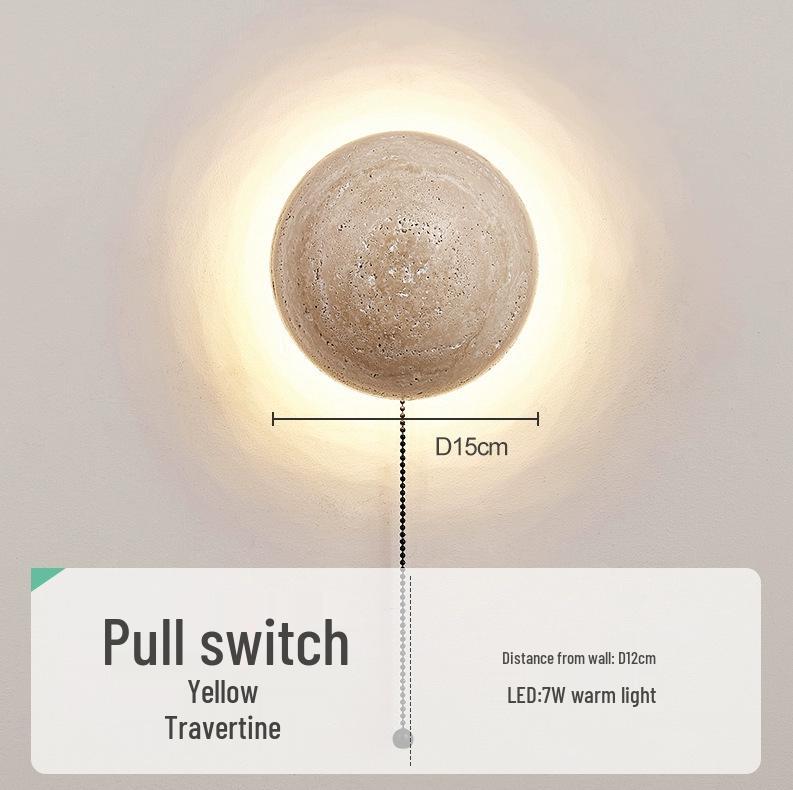 Настенный светильник Ваби-Саби в стиле середины века кремового цвета для спальни или гостиной