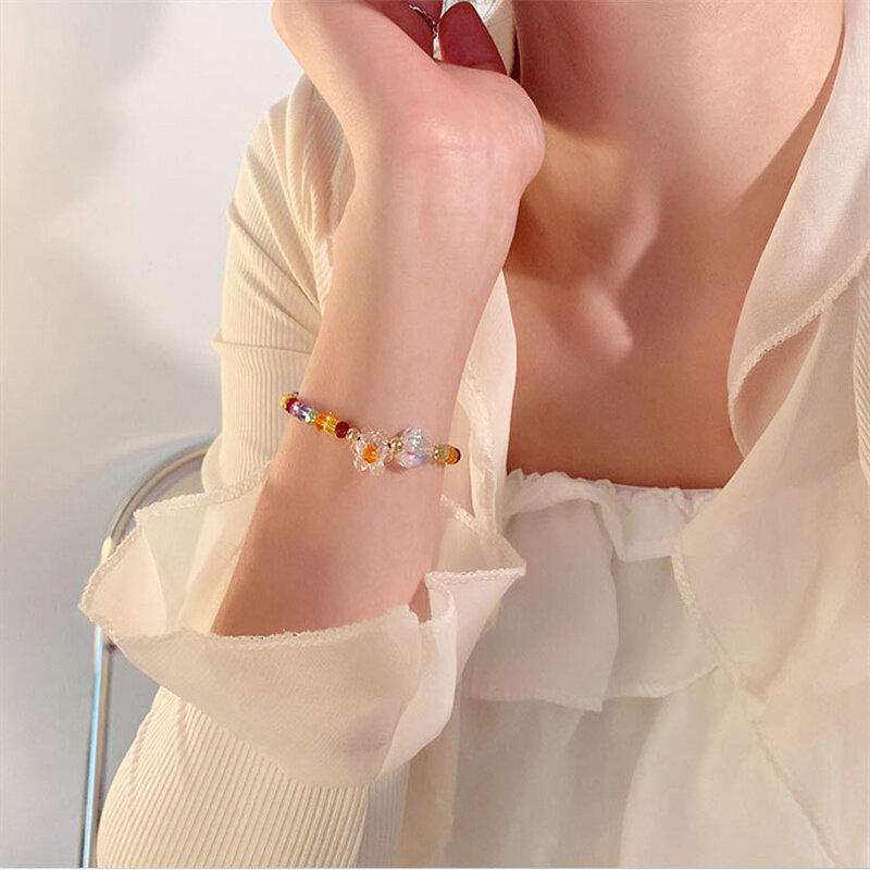 Сломанный серебряный браслет из искусственного жемчуга, модный шарм для женщин, INS, круглые браслеты из бисера, индивидуальный дизайн для девочек, небольшой дизайн, нерегулярный крой, вечерние ювелирные подарки