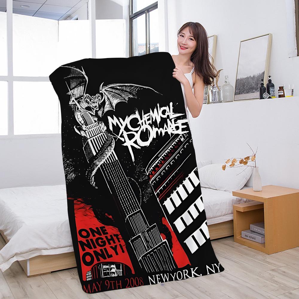 Полотенце для ванны группы My Chemical Romance, микрофибра, мягкое, хорошо впитывающее, дышащее, для девочек, детей, декоративное, мультяшное, пляжное полотенце