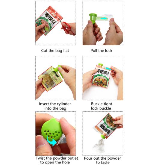 Настенный органайзер для пакетиков со специями с герметичными крышками, стойка для хранения пакетиков с приправами, вмещает 10 пакетиков, кухонный держатель для пакетиков со специями для экономии места