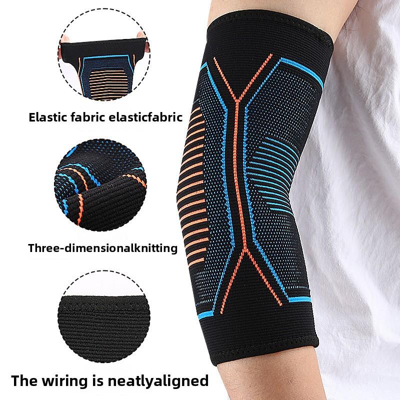 Уличные виды спорта Нейлоновый налокотник контрастного цвета Эластичный тянущийся крой Амортизация Декомпрессия Баскетбол Фитнес Защитное снаряжение