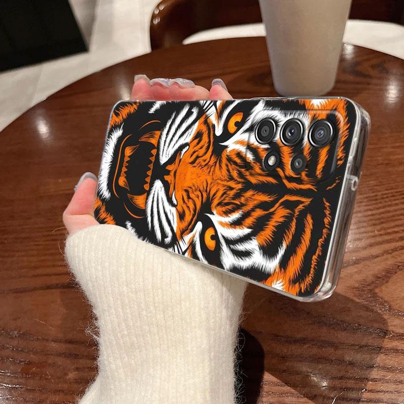 The Wolf Lion Cat Clear Soft Phone Case For Samsung Galaxy A56 A57 A37 A55 A54 A36 A35 A26 A25 A16 A17 A07 A52 A34 A73 A53 Cover