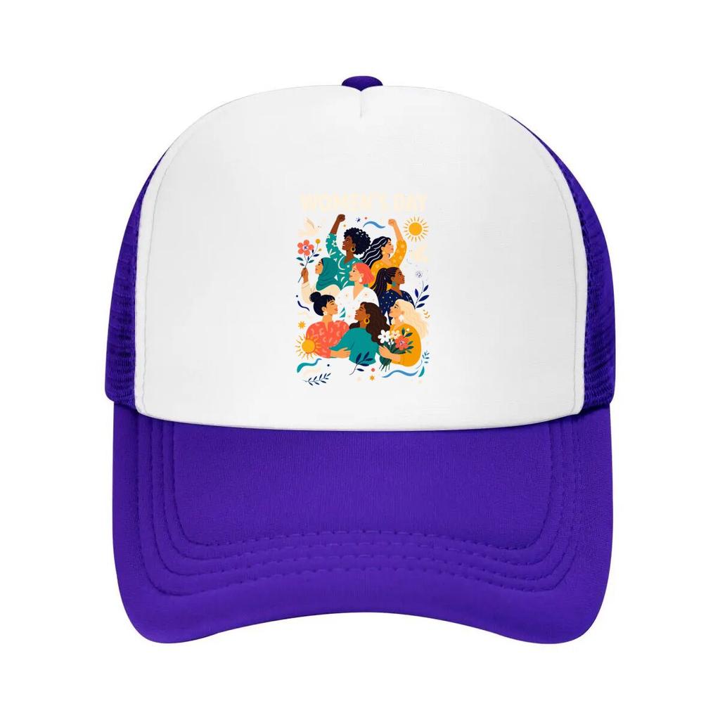 Inclusive Women Unity Celebration Po Mesh Baseball Cap Casual Hat Outdoor For Womens Unisex FeUnisex