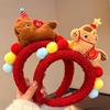 Plush Pony Headpiece Red New Year Mascot Headband Gift Cartoon Horse Hair Hoop  New Year