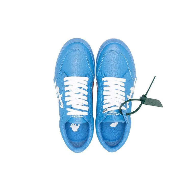 OFF WHITE Vulc Low Кожаный Синий Белый OMIA085S22LEA0024501