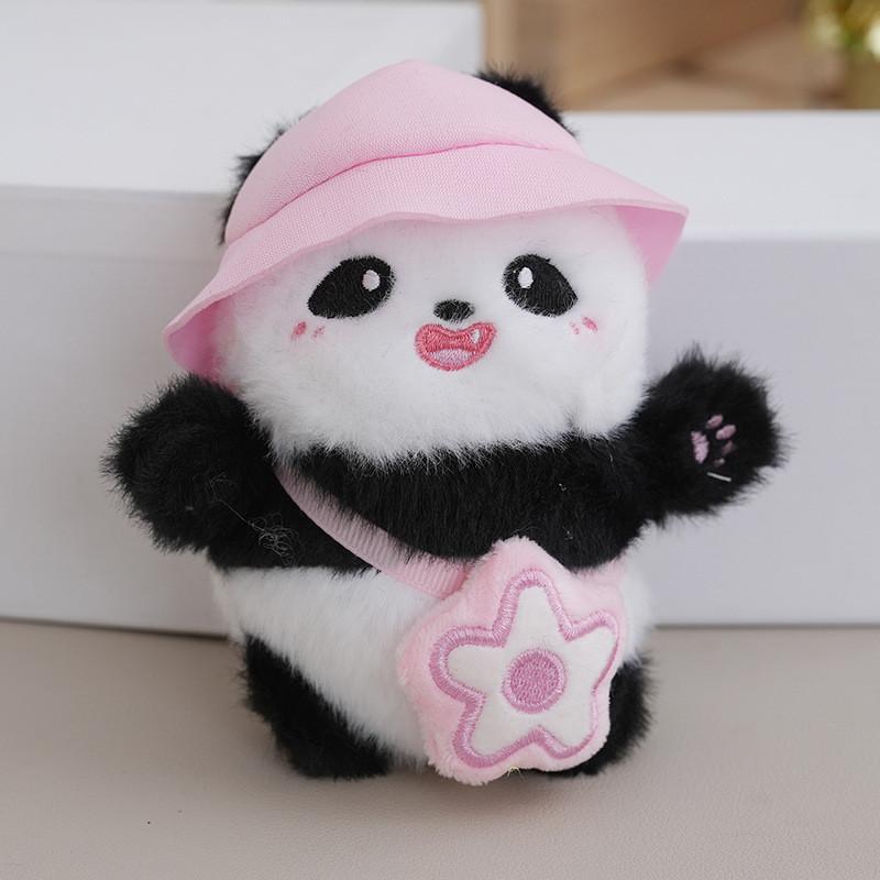 Delightful Mini Plush Panda Keychain Doll Cuddly Stuffed Animal Pendant