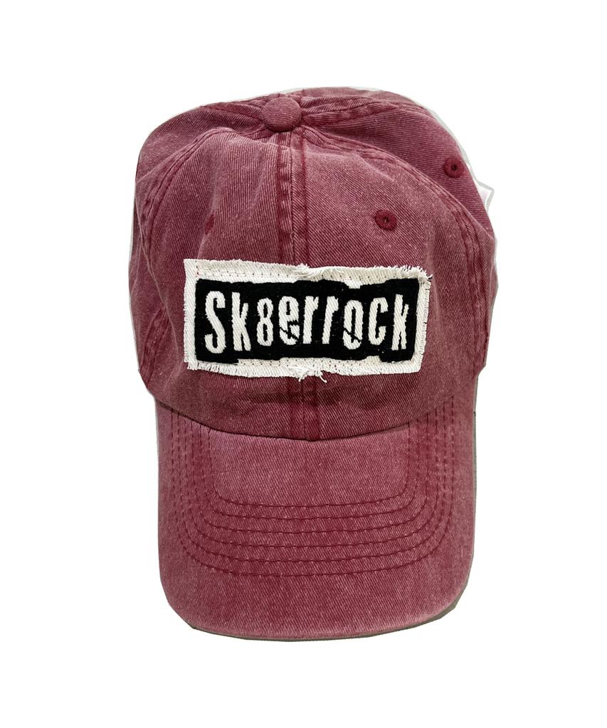 Кепка-бейсболка SK8ER ROCK Пэчворк Пигментная стирка ((красный))