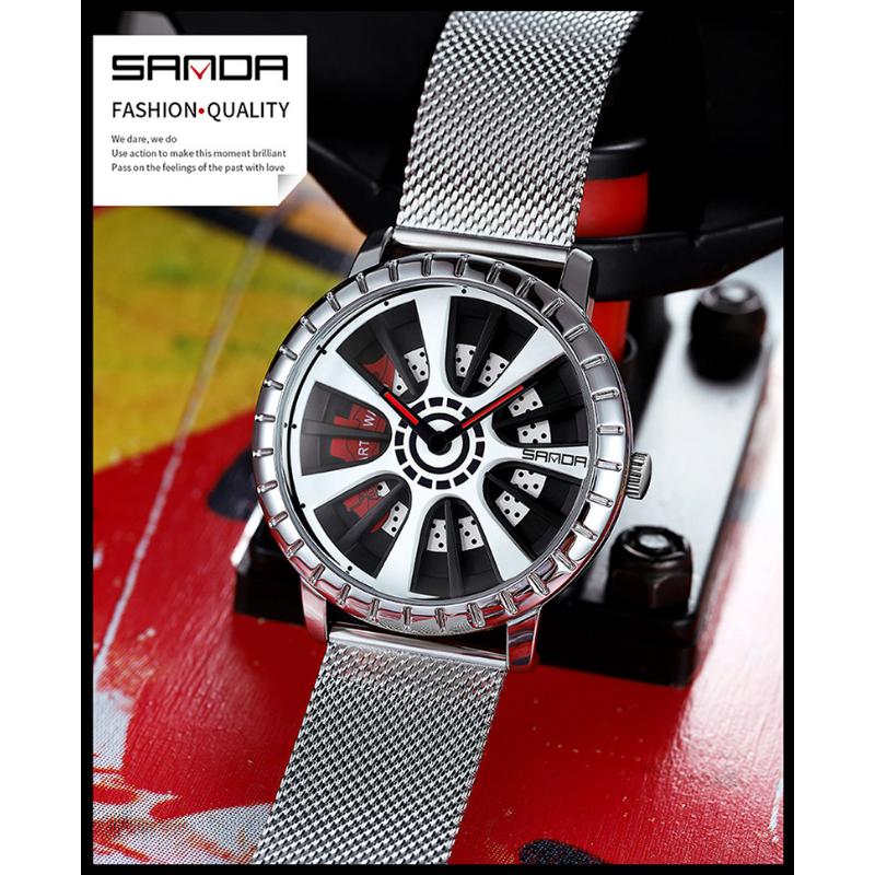 SANDA Новая сеть мужских кварцевых часов Fashion Trend Полые индивидуальные креативные часы