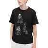 Uniqlo Унисекс прямая футболка с мультяшным принтом, облегающая, черная 437288-09