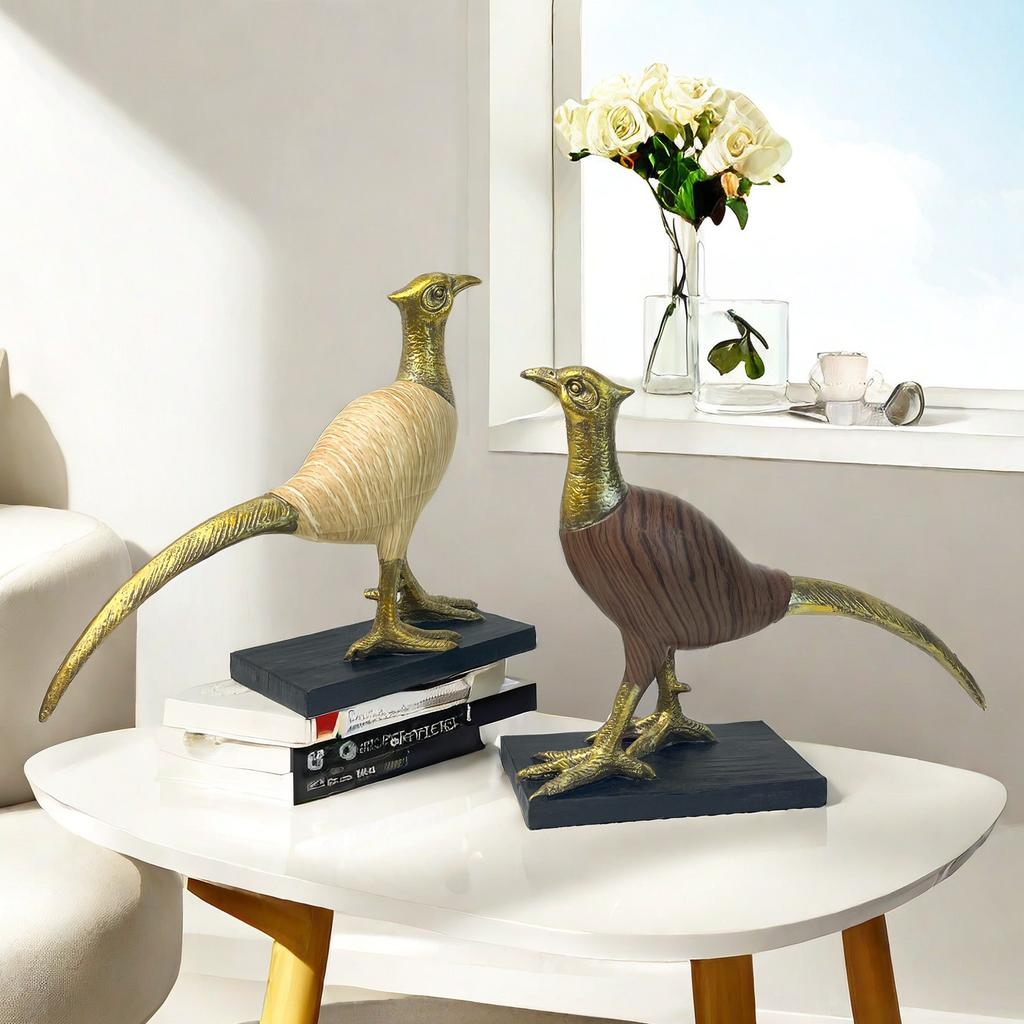 Простые скандинавские длиннохвостые птицы, переносимые водой, смоляные украшения для поделок, дома, гостиной, офиса, выставочного зала, украшения