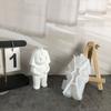 Декоративная форма для литья статуэток из гибкого силикона с полостью в виде фигуры мумии для проектов с гипсом, цементом, поделок для декора дома и изготовления фигурок своими руками