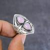 Rose Quartz Handmade 925 Sterling Silver Jewelry Ring Size 10 Gift For Her c4C34