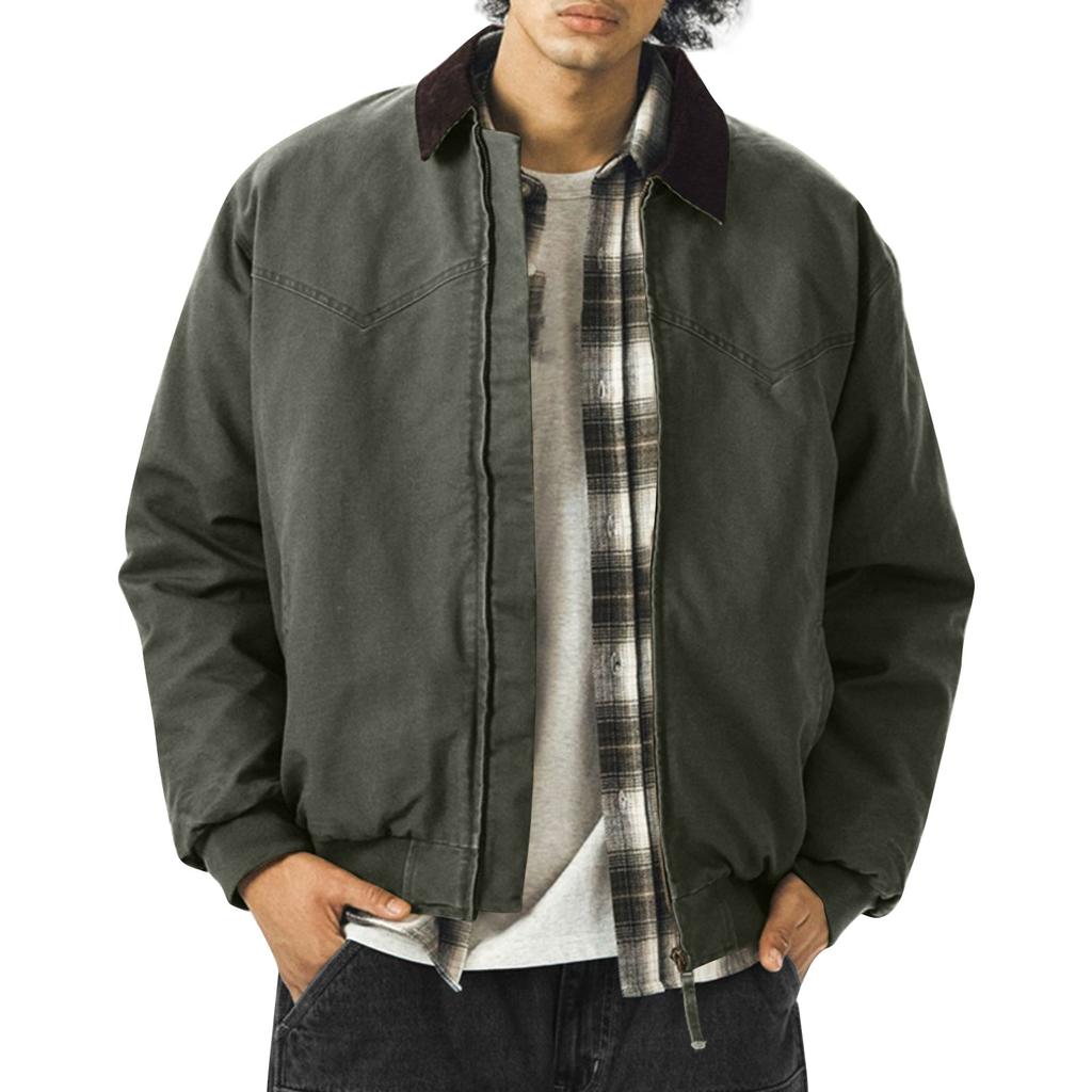 Men's Solid Color Camouflage Outdoor Sports Jacket Men's Pocket Button Casual Jacket