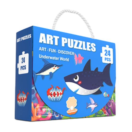 24/48/60Pcs/Set Cartoon Jigsaw Puzzle Toy Animal Vehicle Dinosaur Preschool Leaning Puzzle Game Toddlers Boys Girls Educational Floor Puzzle Toy