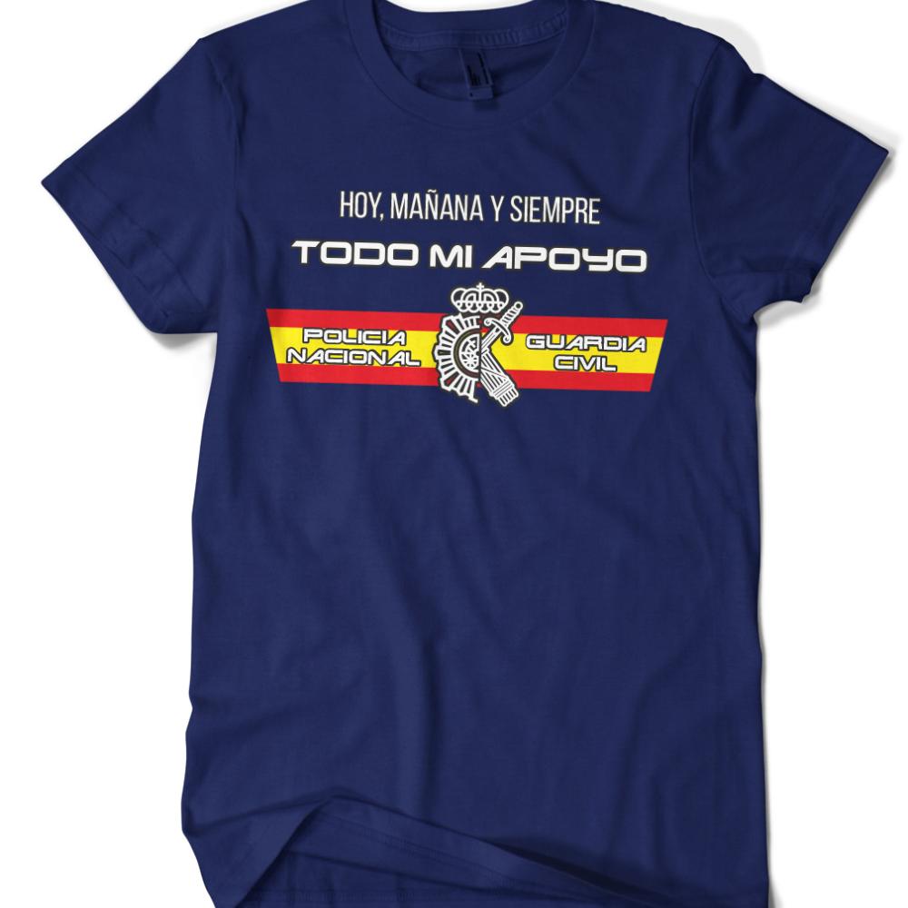 Camiseta Apoyo GC y CNP Spanish Guardia Civil Men T-Shirt Short Sleeve Casual 100% Cotton Shirt