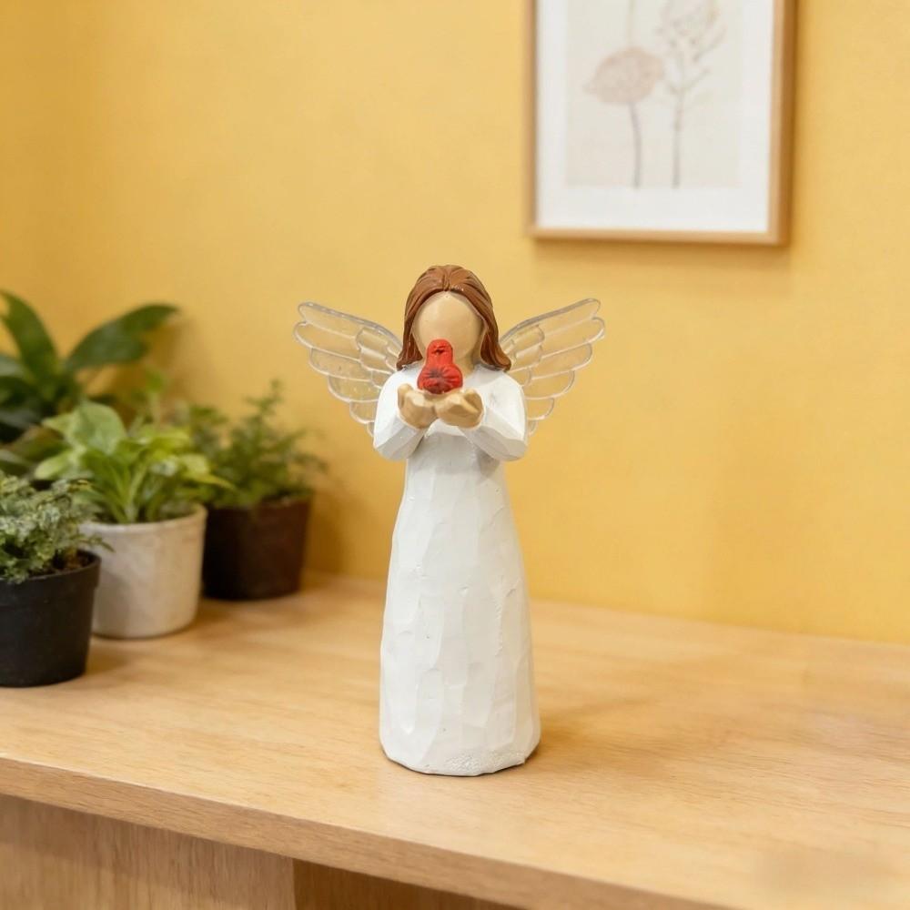 Home Decor Winged Angel Figurine Resin Cherub Statue Desktop Ornaments Desktop Decoration