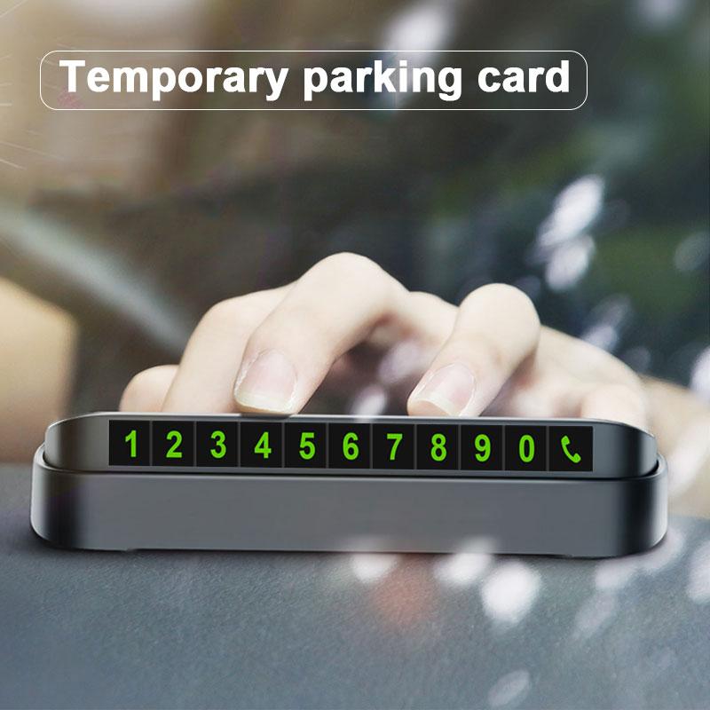 1Pcs Car Temporary Parking Card Phone Number Card Plate Sticker For Porsche Boxster Cayenne Panamera Macan Cayman 911 918 996 917 991