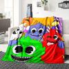 1pc Colorful,Monsters,Fun Digital Printed Flannel Blanket, Super Soft Plush Fleece Bed Cover, Multipurpose Four Seasons Hypoallergenic Quilt