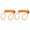 METERXITY Disc Lock Security Steel Cable with Plastic Cover and Spring Rope for Outdoor X Orange 2-Piece Reminder, Anti-Theft Use, 3.5mm 1.2m,