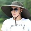 Nylon Mesh Fisherman Hat Wide Brim Hiking Cap Simple Sun Hat  Fishing