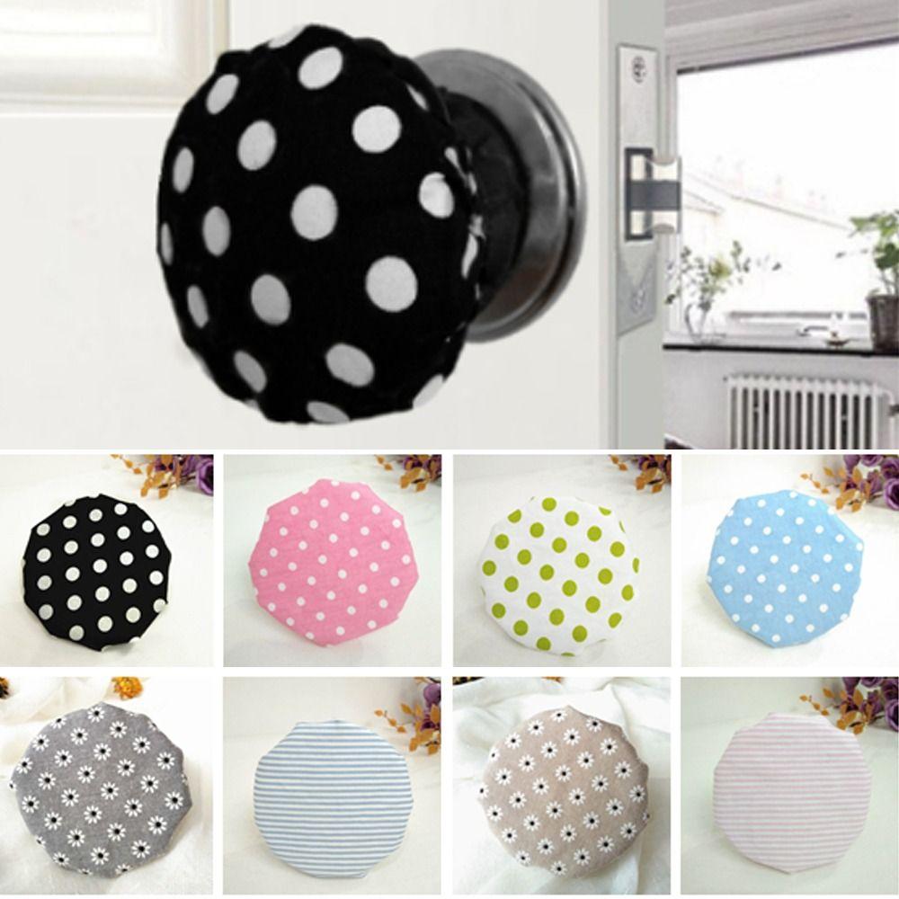 Anti-Static Door Handle Covers Dot Pattern Door Knob Decorative Covers Door Knob Covers Kitchen