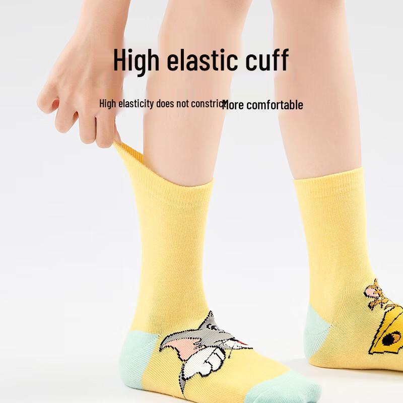 Детские носки средней длины из чистого хлопка Том и Джерри (3-Pack)