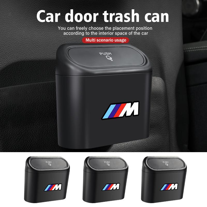 KHQB5 For BMW Car Hanging Trash Bin Pressing Storage Box Auto Accessories X1 X2 X3 X4 X5 X6 X7 G20 G30 6GT E46 E90 E60 F10 E39