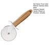Pizza Cutter Wheel with Wooden Handle Stainless Steel Pizza Cutter Rocker Slicer Sharp Pizza Cutting Tools for Pizza Pie Bread Cheese