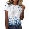 Women's T-shirt 3D Pattern Printed Casual Short Sleeved Love Pattern Printing O-Neck Top Fashionable Street Women's Clothing