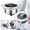 3-In-1 Stainless Steel Sink Aid, Kitchen Sink Drain Strainer, Sink Stopper, Kitchen Sink Crockery Drainer Mesh Basket Filter