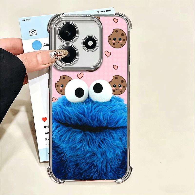 Sesame Street Cookie Soft Phone Case For Xiaomi Poco X7 X8 Pro Max X6 X5 X3 F8 Ultra F7 M8 M7 M5S Redmi 15C 15A 15 14C 13C 12C 1