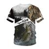 Summer New3D Fish Print Men's Fashion Creativity Realistic Personality Short Sleeved Cool Top Street Polyester Versatile T-shirt