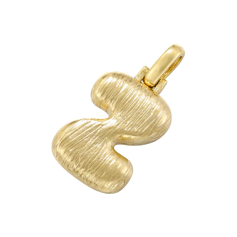 Жирные 26 букв Подвески-шармы Буквы алфавита A-Z Initial Letter Charms для изготовления ювелирных изделий Золотые Хип-хоп украшения :VD1343