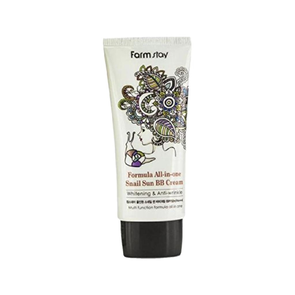 FARM STAY Formula All In One Snail Sun BB Cream SPF50+ PA+++ 50 г (3 варианта)