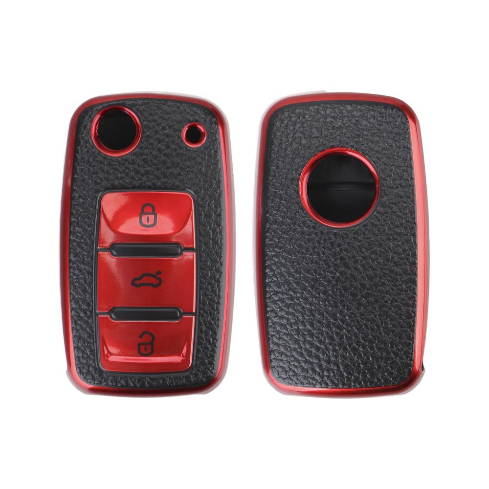 Чехол для ключей с 3 кнопками для автомобиля, против царапин, для VW Volkswagen Bora Lavida plus Sagitar Lamando Jetta Passat Polo Tiguan Gran Lavida, силикон из ТПУ