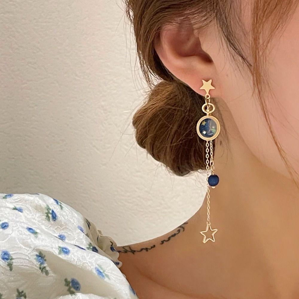 Classic Moon Unique Fashion Jewelry Crystal Ear Drop Korean Style Earrings Female Dangle Earrings