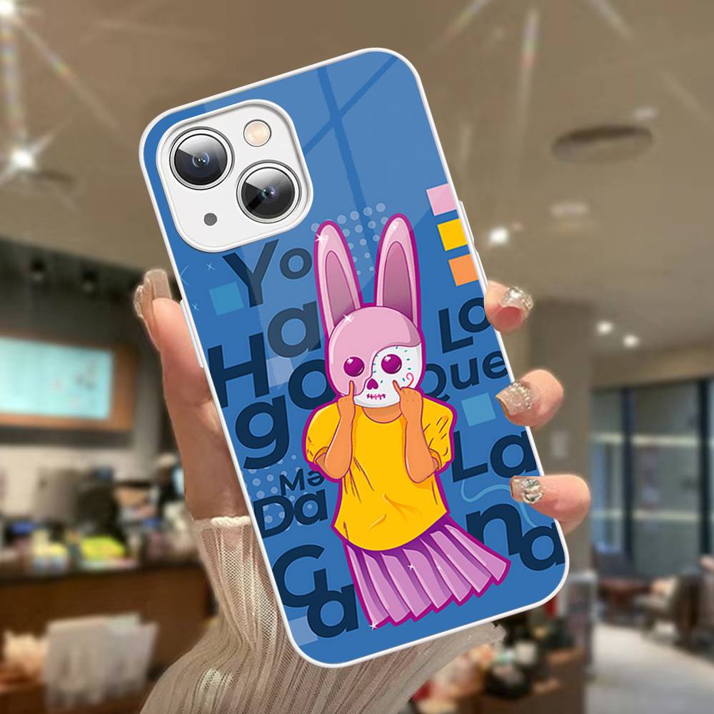 B-Bad Bunny Арт Для IPhone 14 13 12 Mini 11 Pro XS Max X XR 14 Plus Закаленное Стекло Чехол