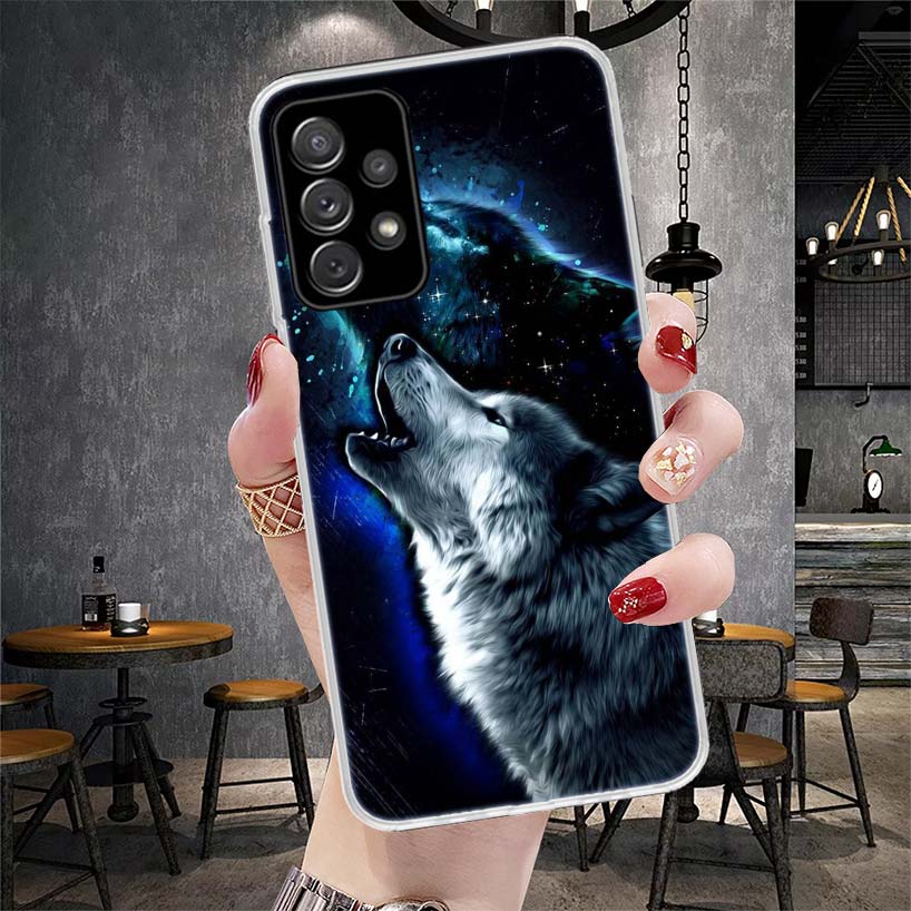 Злой животный волк свирепый мягкий чехол для телефона для Samsung Galaxy A13 A14 A15 A16 A17 A53 A54 A55 A56 A57 A33 A34 A35 A36 A37 A23 A24