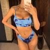 Мода 11 цветов сексуальный принтованный тай-дай бикини женский купальник женский купальник бикини комплект купальный костюм