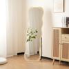 OSJ Wave Wood Standing Wall Hanging Natural Full-length Mirror, Shape, Full-length Mirror, Scandinavian, Grain, Mirror, Mirror, Standing, Full-length