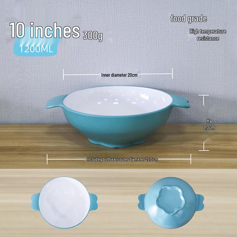 LIJIA FITMENT LJ Double-Ear Anti-Scald Melamine Noodle Bowl Set (5 Pcs)