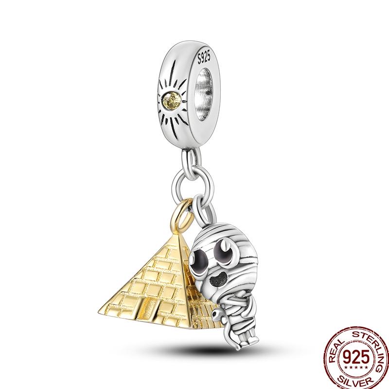 Оригинальные Медные Золотые Шармы Бусины Подсолнух Собаки Леопард Светлячок Подвески Подходят для Браслета Ювелирный Подарок Маркировка