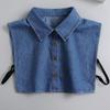 Denim Shirt Fake Collar for Men's and Women's Spring Sweater False Collar Korean Autumn Decorative Pointed Lapel Collar