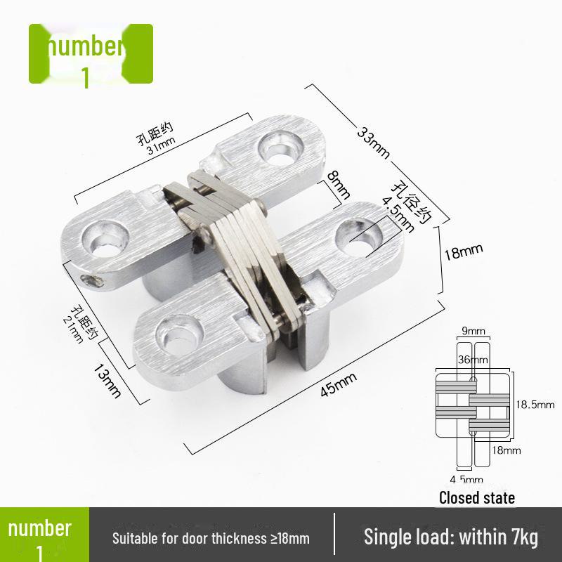 Thickened Stainless Steel Concealed Cross Hinge for European Folding Doors