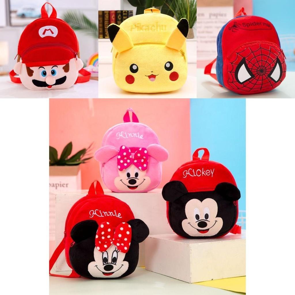 Cute Cartoon Kids Schoolbag Plush Mini Backpack For Travel And Casual Use