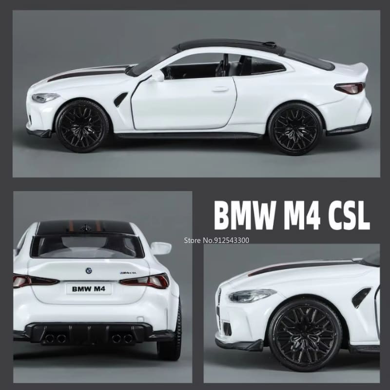 1/36 BMW M4 CSL сплав игрушечная модель автомобиля высокая имитация металл подлинная дверь автомобиля может быть открыта и убрана функция мальчик подарок на день рождения коллекция дисплей